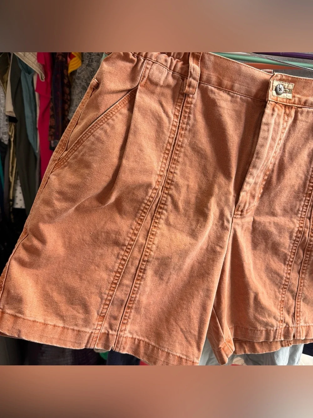 Territory Ahead Vtg Mens Large Shorts Life Of Riley Sunwashed Clay Cotton Canvas
